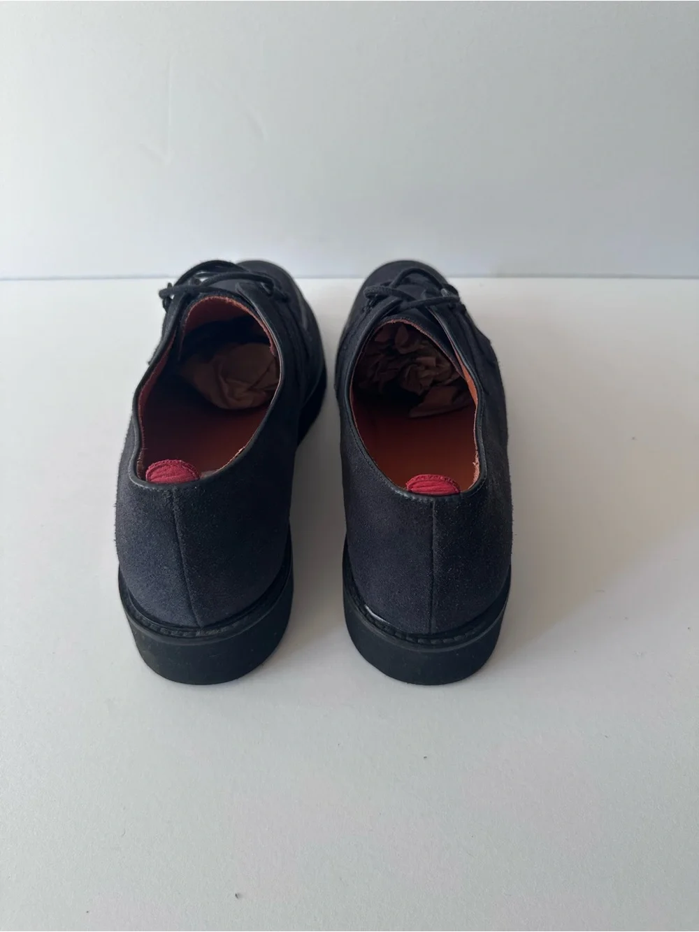 Oliver Spencer Navy Blue Suede Quilted Creepers